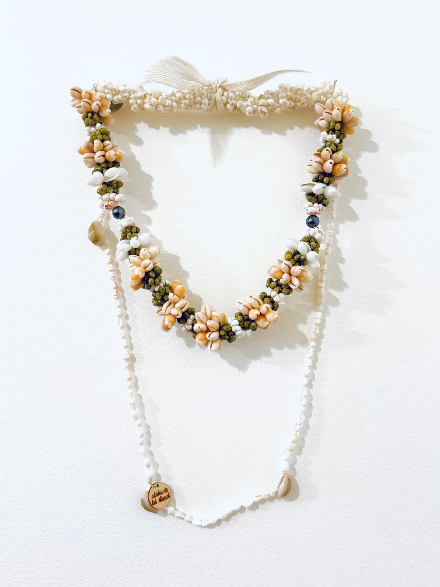 KEIKI LEI - Green + Puka Shell