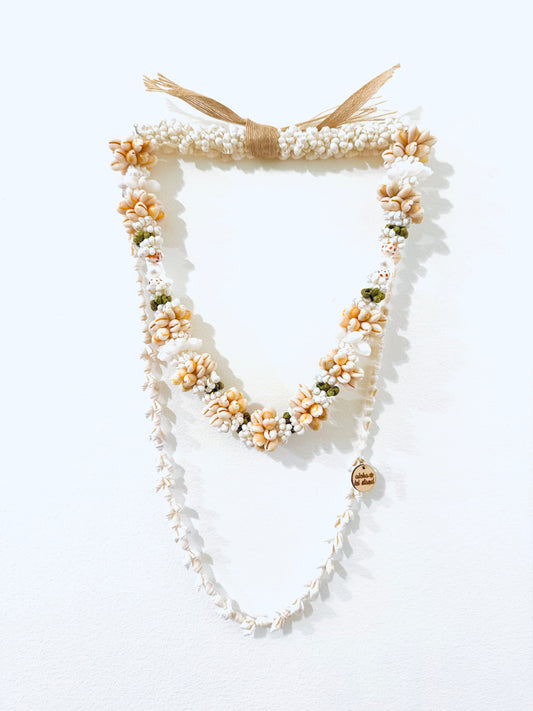 KEIKI LEI - White + Puka Shell