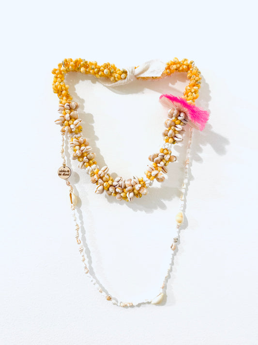 KEIKI LEI - Yellow + Pink