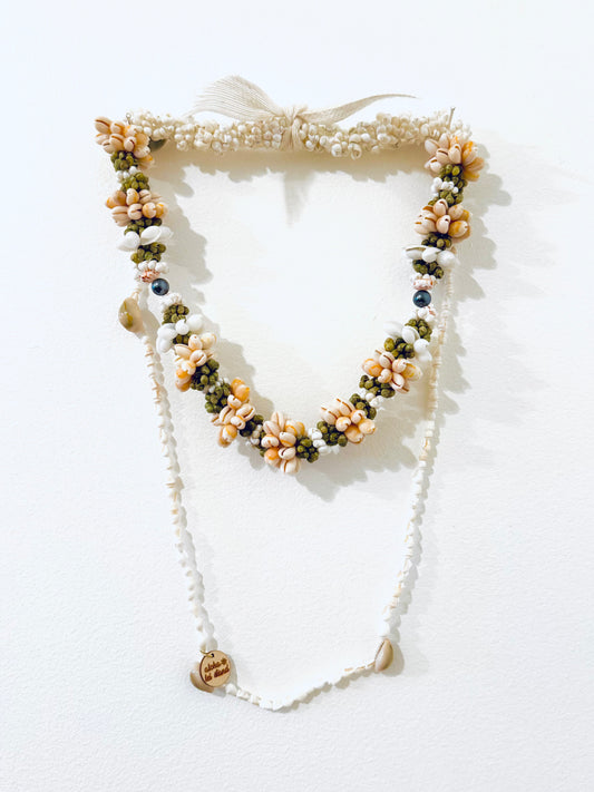 KEIKI LEI - Green + Puka Shell