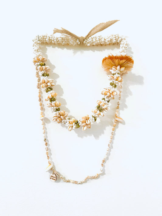 KEIKI LEI - Brown + White
